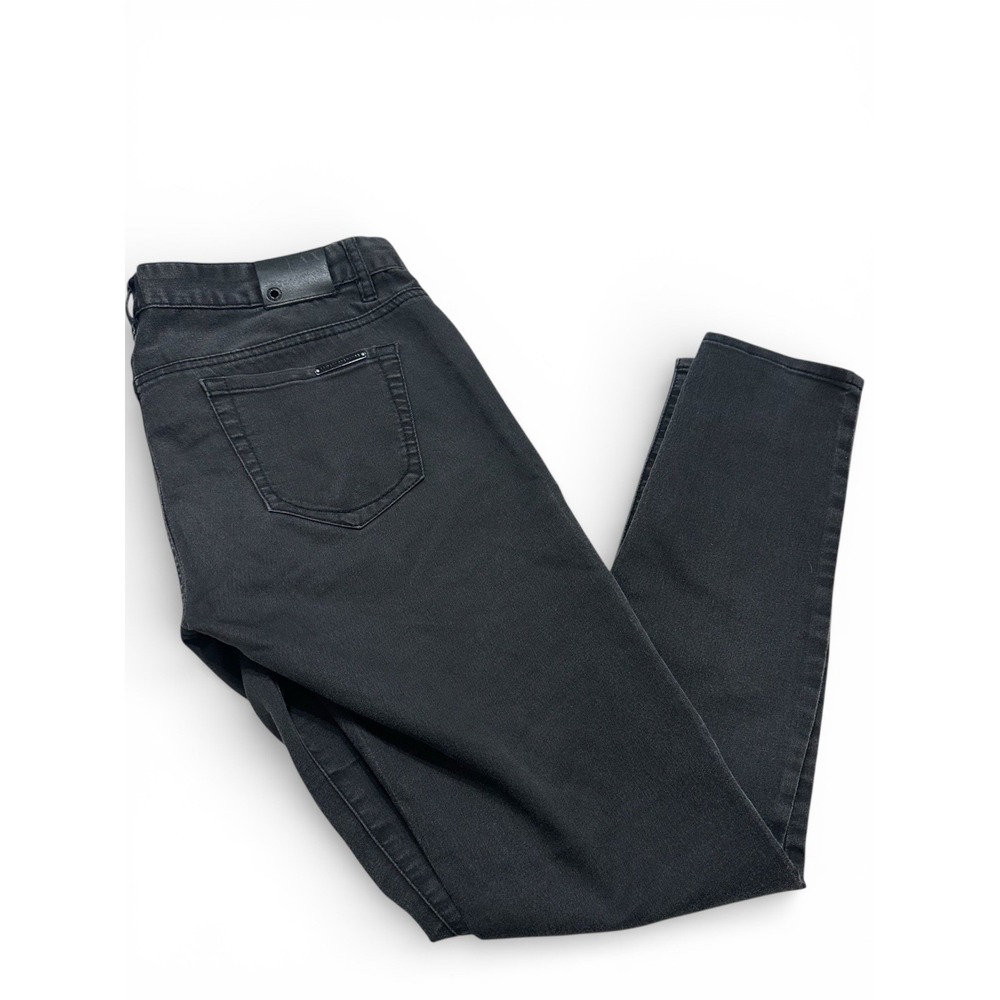 Armani Exchange AX Women's Skinny Jeans Black Stretch Mid Rise Size 6‎